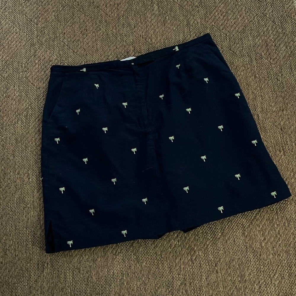 Lizgolf Plus Size Golf Skort Embroidered palm trees